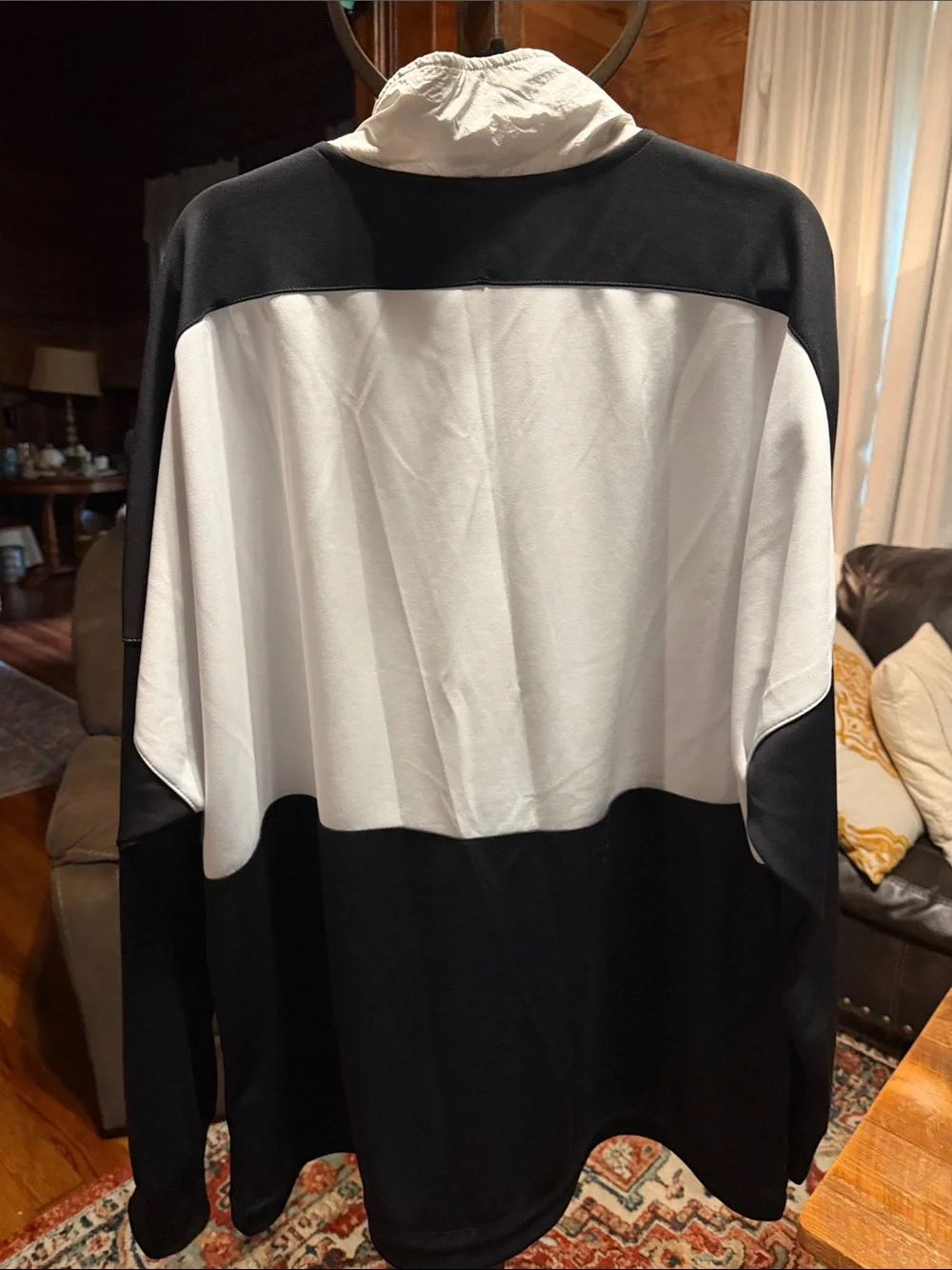Nike Black and White Colorblock Pullover with Red Tag